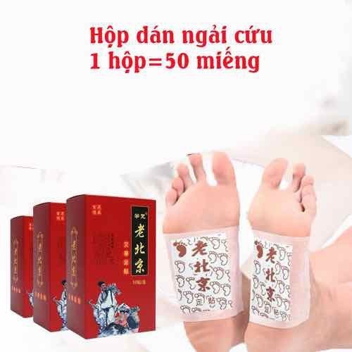 COMBO 2 HỘP 50 Miếng dán chân thải độc - Miếng dán ngải cứu Bắc Kinh