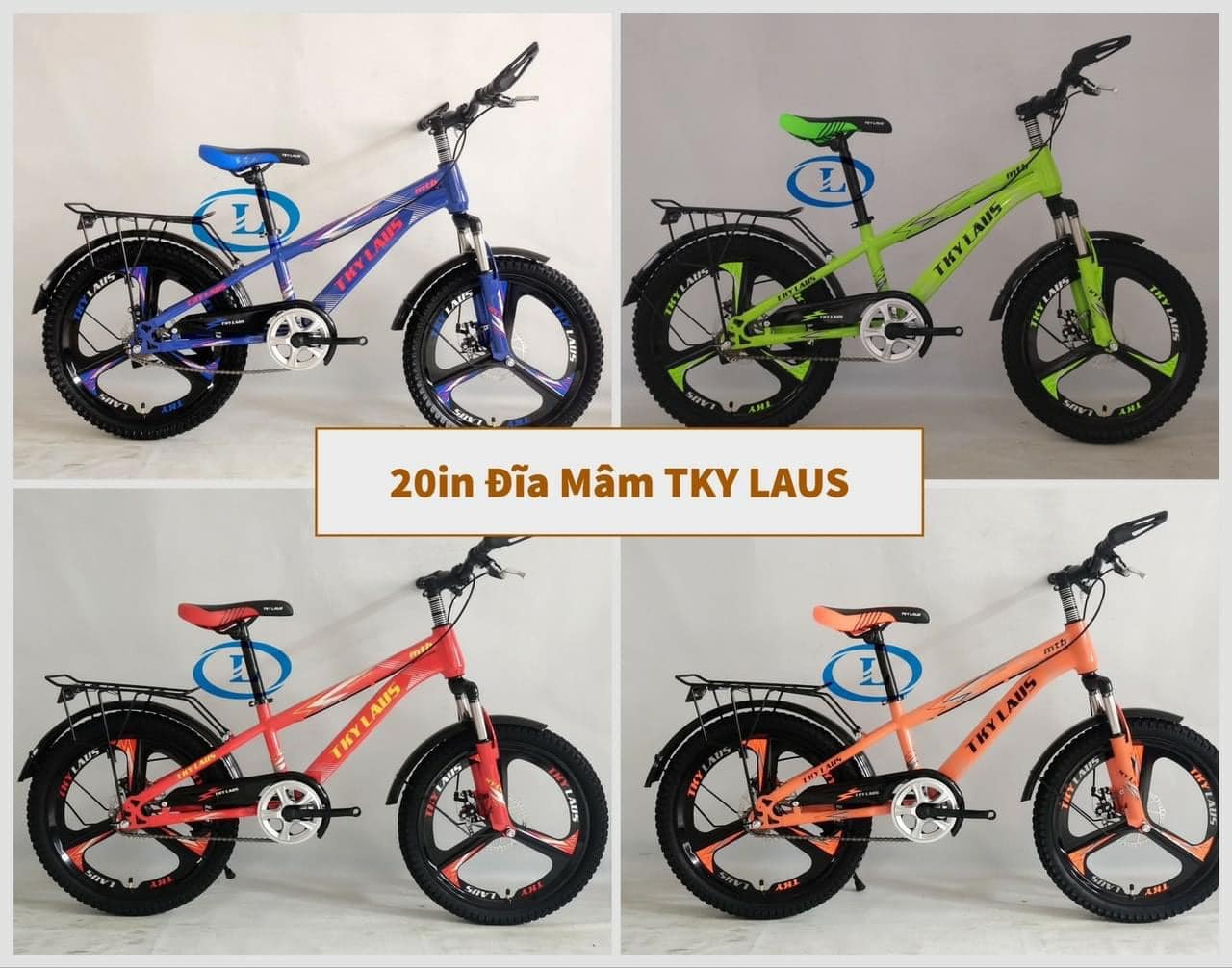[LIÊN HỆ KHUYẾN MÃI SÂU] Xe Đạp Trẻ Em 20 Inch TLY LAUS – Bánh Mâm Thắng Dĩa
