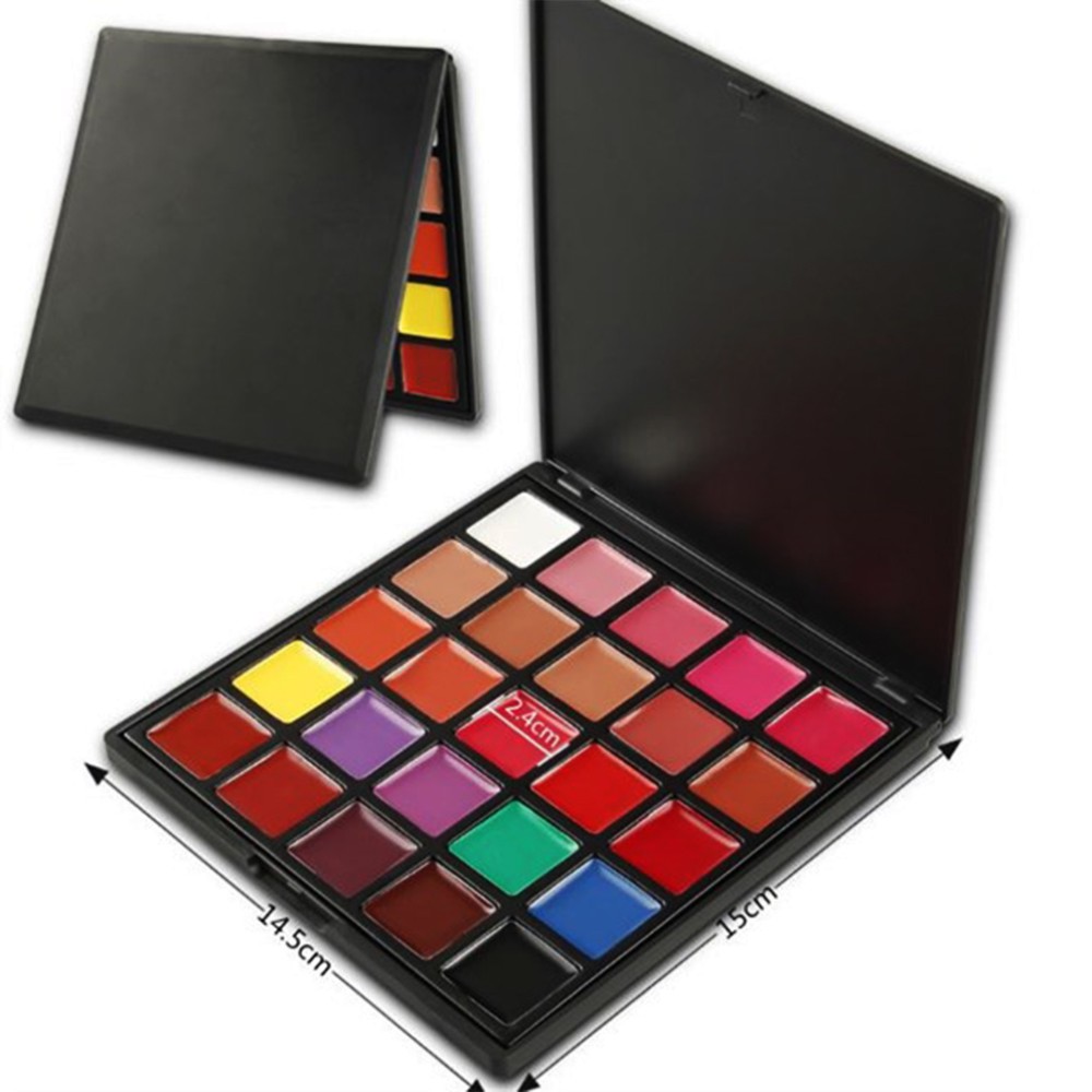 Bảng Son Trang Điểm 25 Màu Lì Lên Màu Chuẩn Lâu Trôi Nhiều Màu Để Pha Trộn Khi Makeup Cá Nhân Và Chuyên Nghiệp