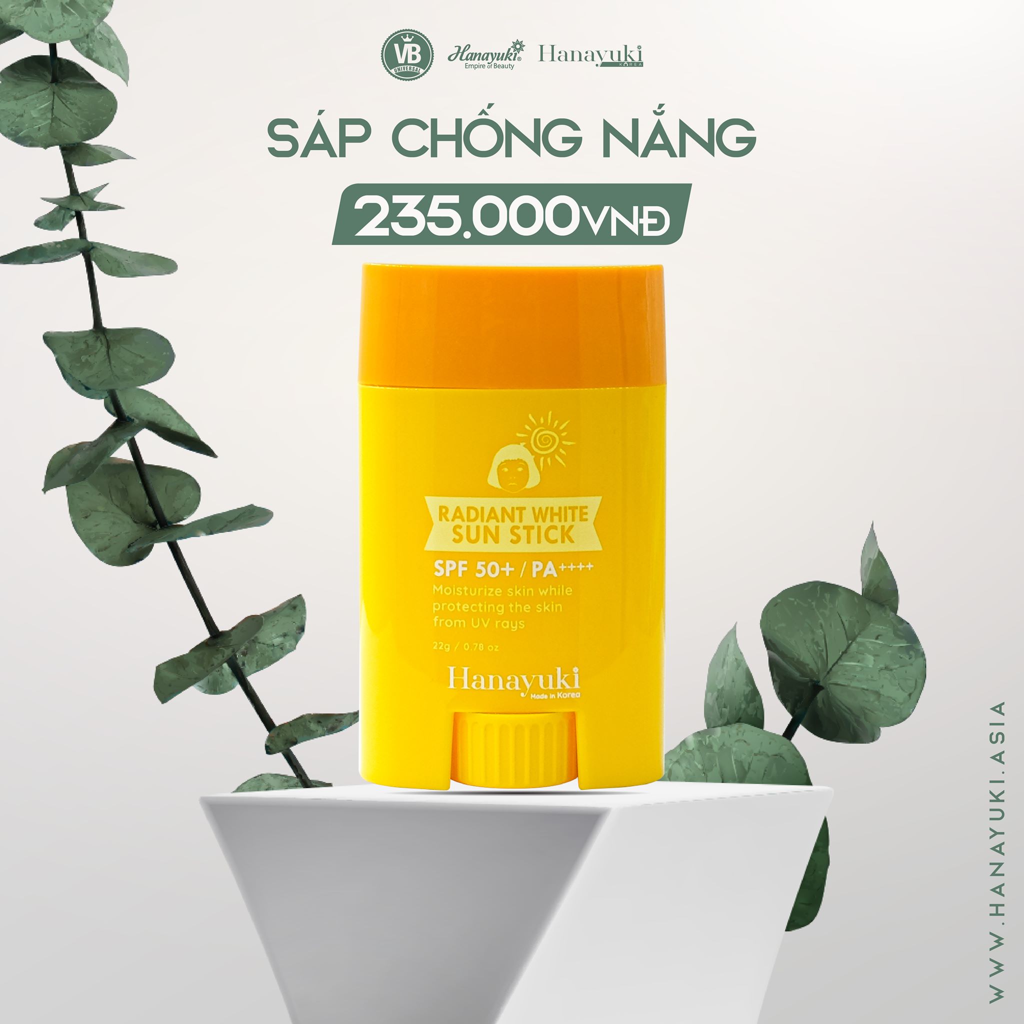 Thanh Lăn Chống Nắng Hanayuki Chính Hãng ( Date 2023 )