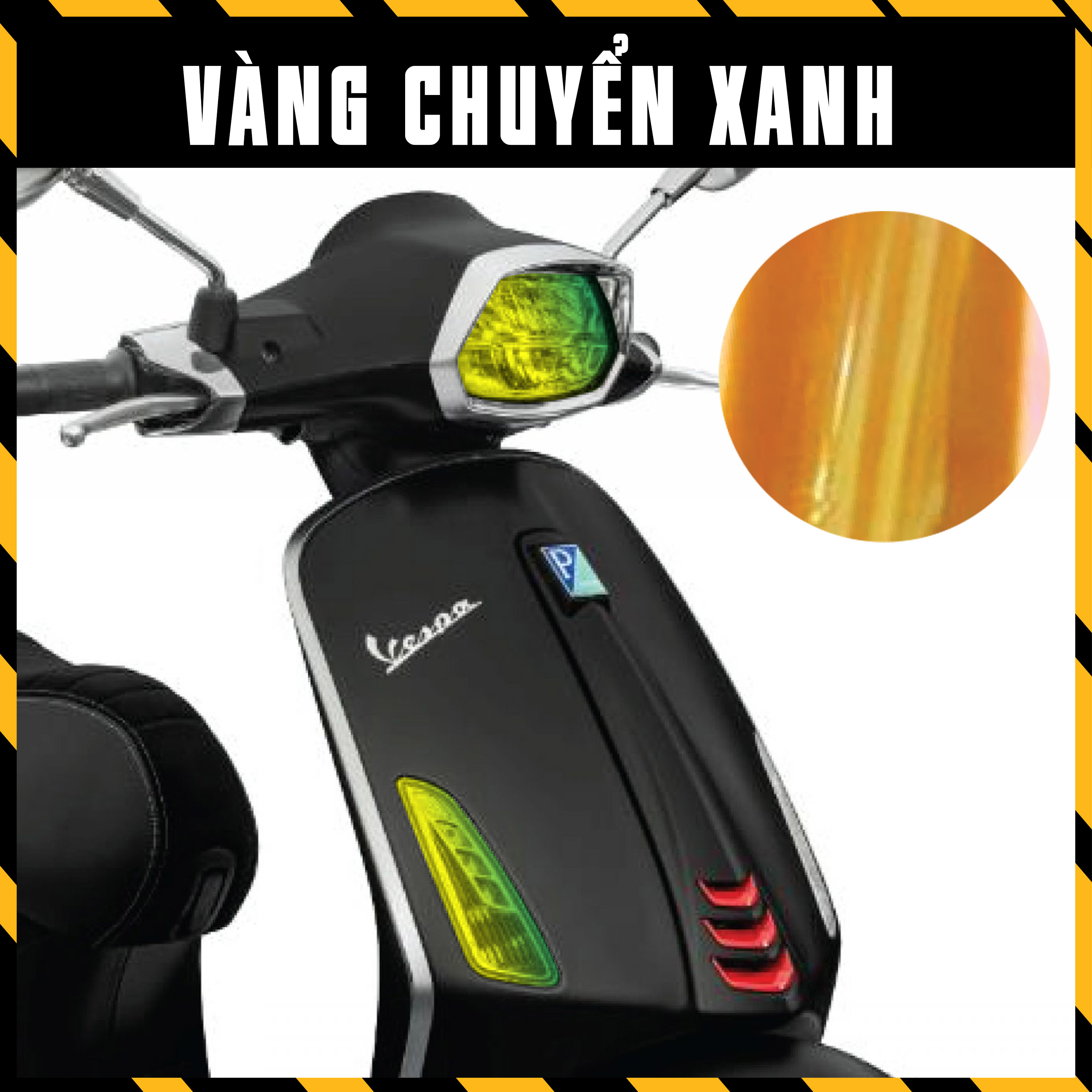 Phim Dán Choá Đèn Titan Vespa Sprint Đổi Màu | Tem Decal Dán Đèn Chuyển Màu Xe Máy Vespa Sprint Dán Đèn Demi Đèn Xi Nhan Đèn Pha - Azdecal