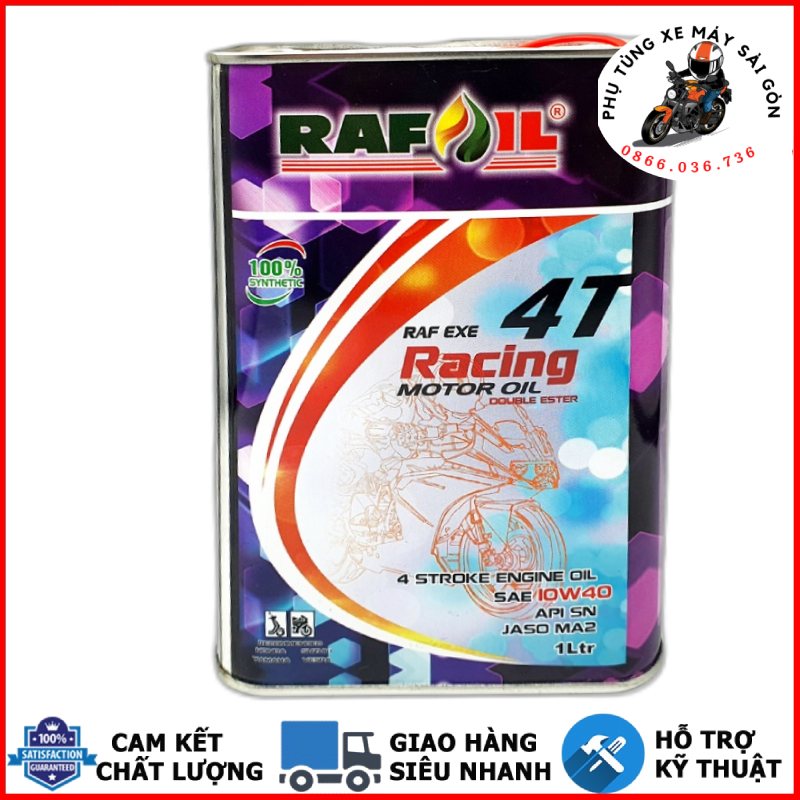 Nhớt tổng hợp Rafoil Racing 10W40 công nghệ Double Ester dành cho xe tay ga xe số côn tay - Nhập khẩ