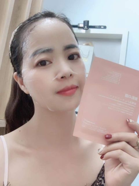 Combo 10 Miếng Mặt Nạ Nhau Thai Cừu Nhật Trắng Mịn  Cấp Ẩm Da