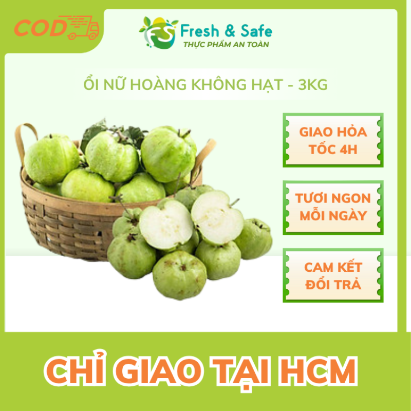 Ổi nữ hoàng không hạt - 3kg (sỉ)