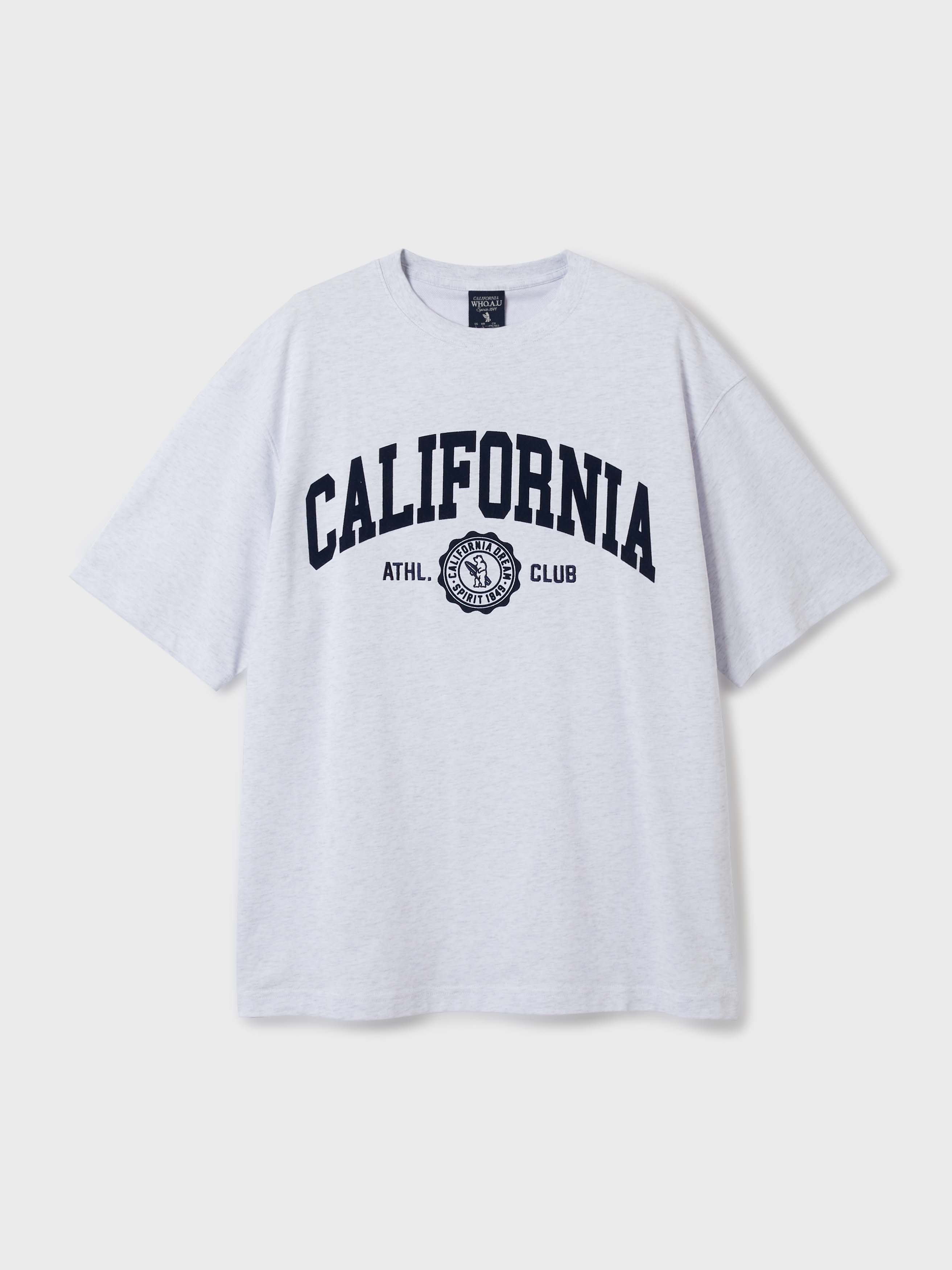 WHOAU Áo Thun California Letter Short Sleeve T-shirt_WHRAF2321U