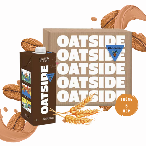 Sữa Yến Mạch Vị Chocolate OATSIDE – Thùng 6 Hộp x 1L