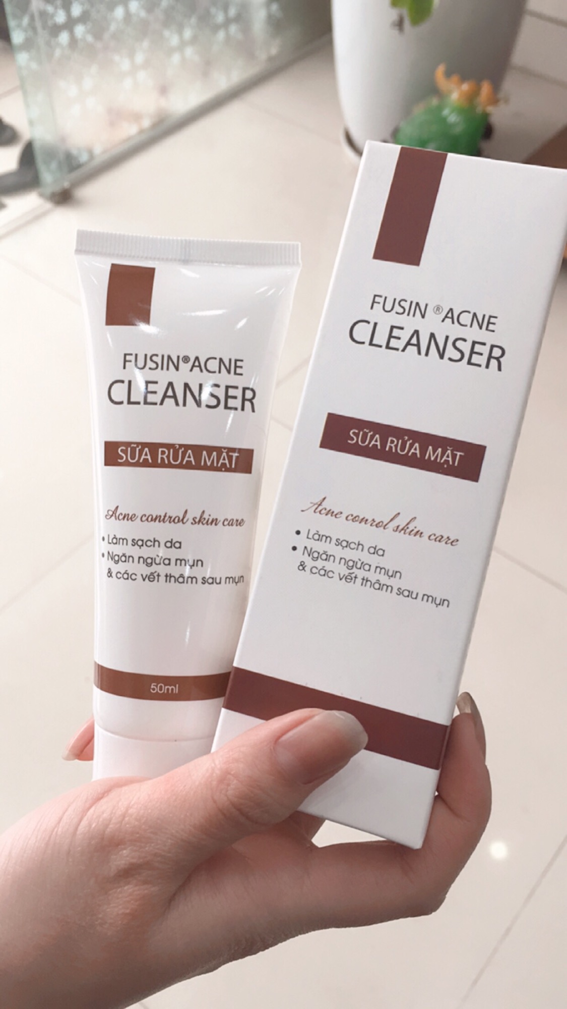 Sữa Rửa Mặt Ngăn Ngừa Mụn Sạch Nhờn Trắng Da FUSIN ACNE CLEANSER