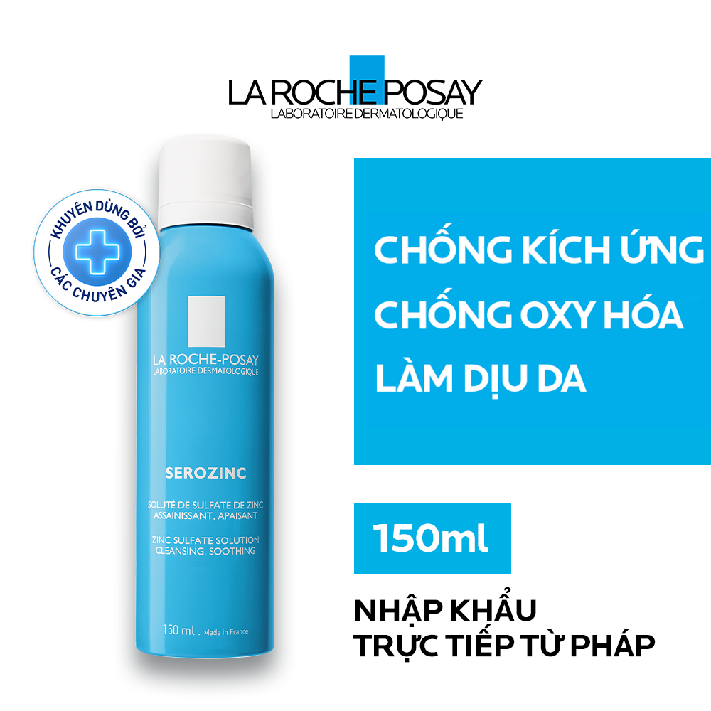 Xịt khoáng giúp làm sạch & làm dịu cho da dầu mụn La Roche Posay Serozinc 150ML