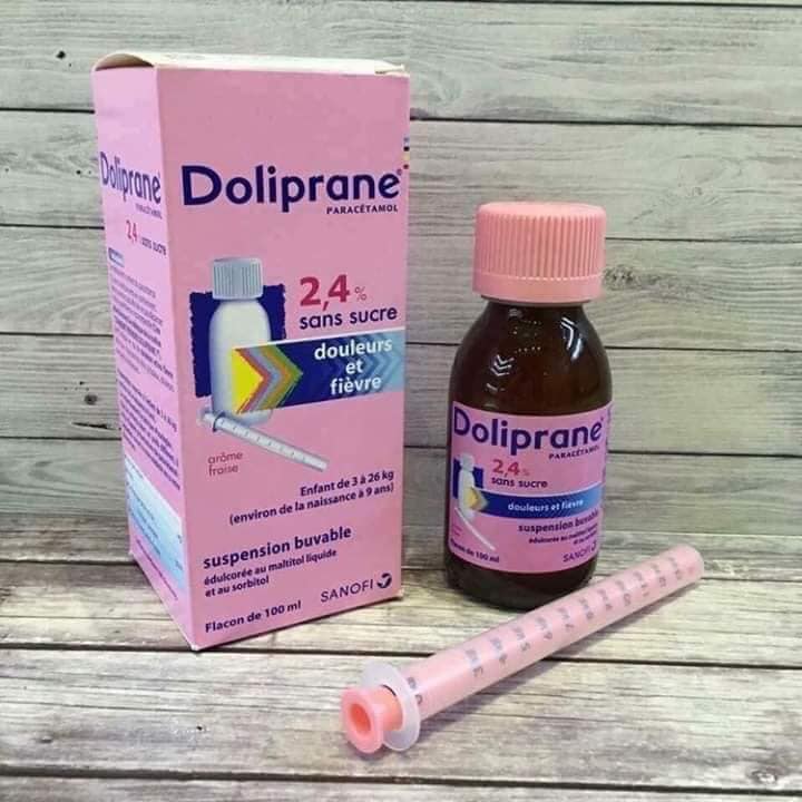 Siro Hạ Sốt Doliprane Pháp - Hỗ Trợ Hạ Sốt Hiệu Quả (100Ml)