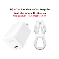 Combo sạc nhanh 20W/30W/35W/40W Mophie Power Delivery 1 USB-C chứng nhận MFI- Bảo hành 2 năm 1 đổi 1