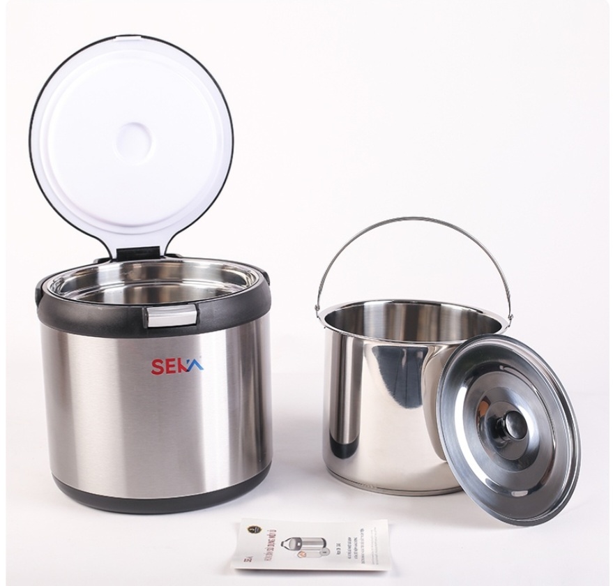 Nồi Ủ Giữ Nhiệt SEKA SK-D45 4.5L, Dùng Được Cho Mọi Loại Bếp, Màu Trắng và Hồng