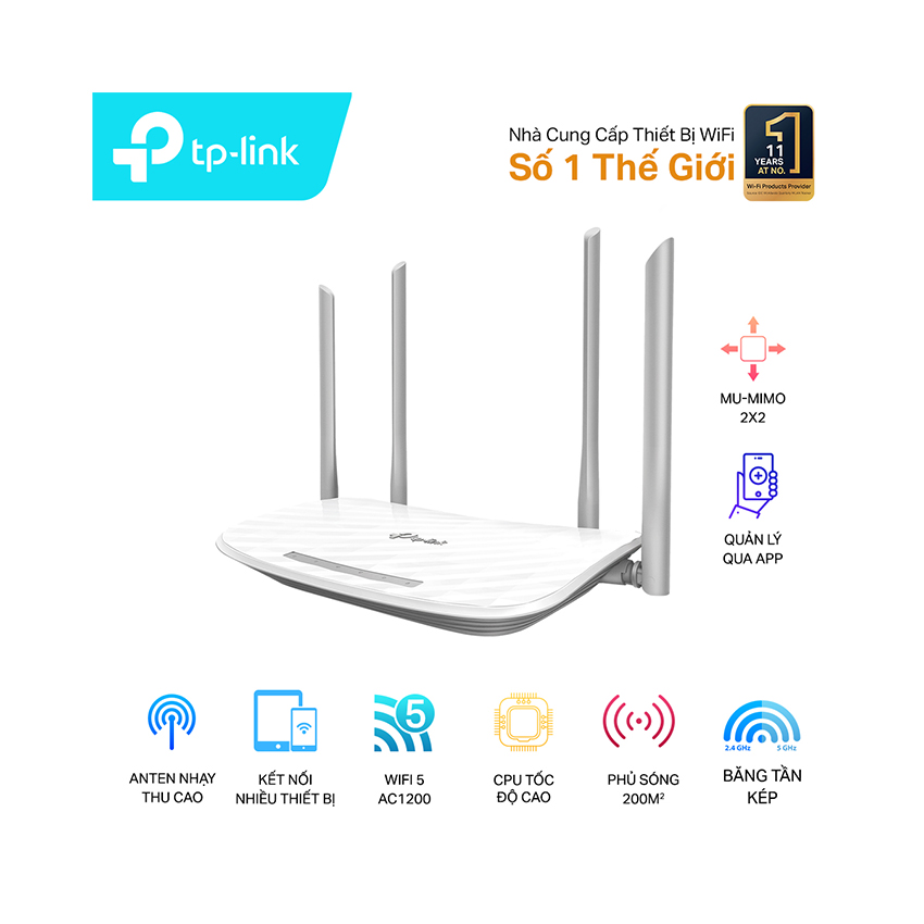 Bộ phát wifi TP-Link  Archer C50 Wireless AC1200Mbps