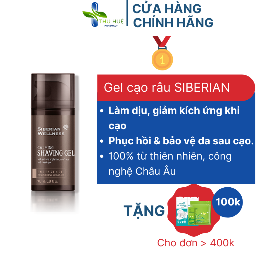 Gel Cạo Râu Làm Dịu Siberian Wellness Calming Shaving Gel