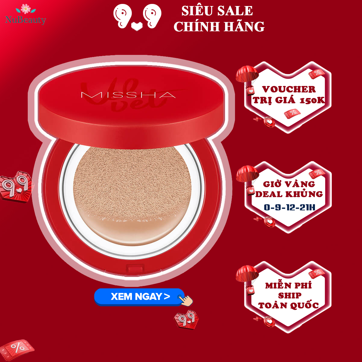 [HCM]?? CHÍNH HÃNG ?? Phấn Nước Mỏng Mịn Che Phủ Tốt Lâu Trôi Missha Velvet Finish Cushion SPF50+ PA+++ ?? FREE SHIP TOÀN QUỐC ??
