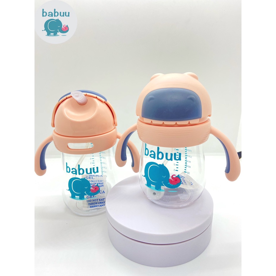 Bình tập uống nước Babuu Baby Nhật bình nước cho bé bình nước nhựa PPSU an toàn Beandy Kids BNBB10