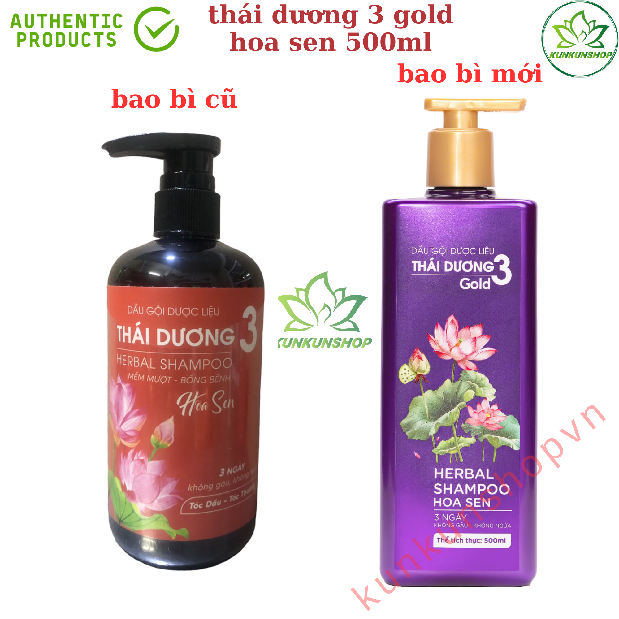 HOÀN TIỀN 15% - Dầu gội dược liệu Thái Dương 3 hương Hoa Sen chai 200ml - 500ml- Sao Thái Dương kunk