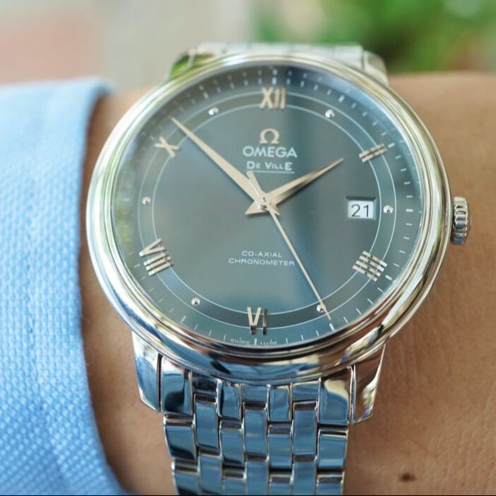 Đồng hồ nam Omega1 máy Nhật dây thép đúc đặc lịch lãm