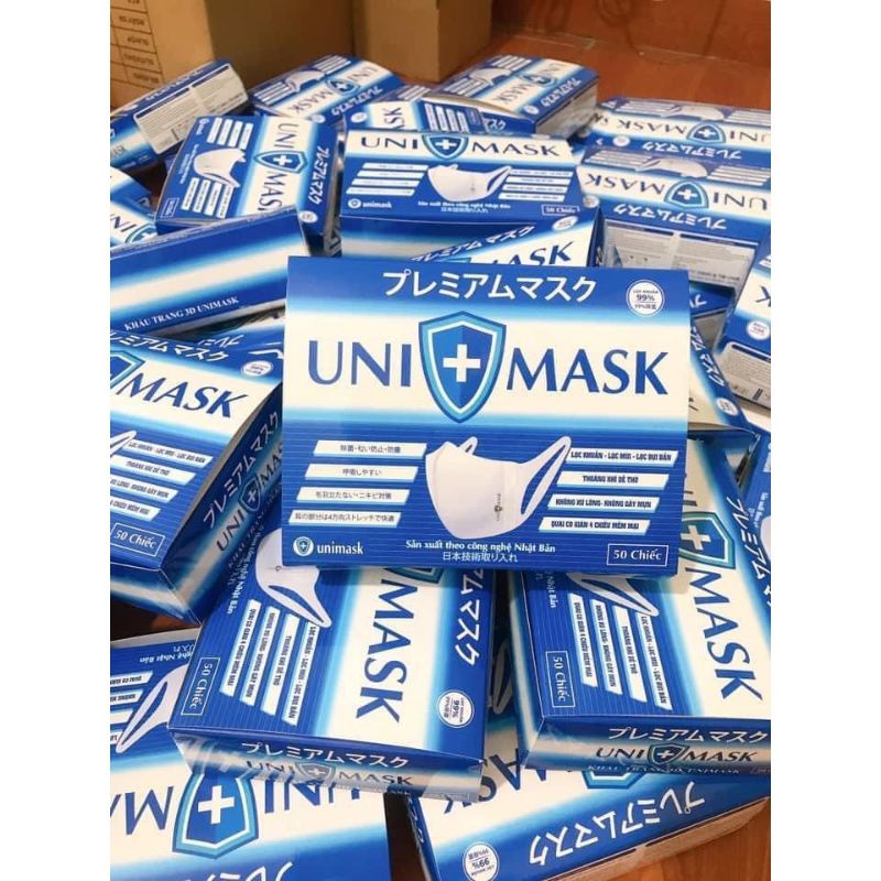 Hộp 50 Chiếc Khẩu Trang 3D Mask Unimask (3D Unimask)