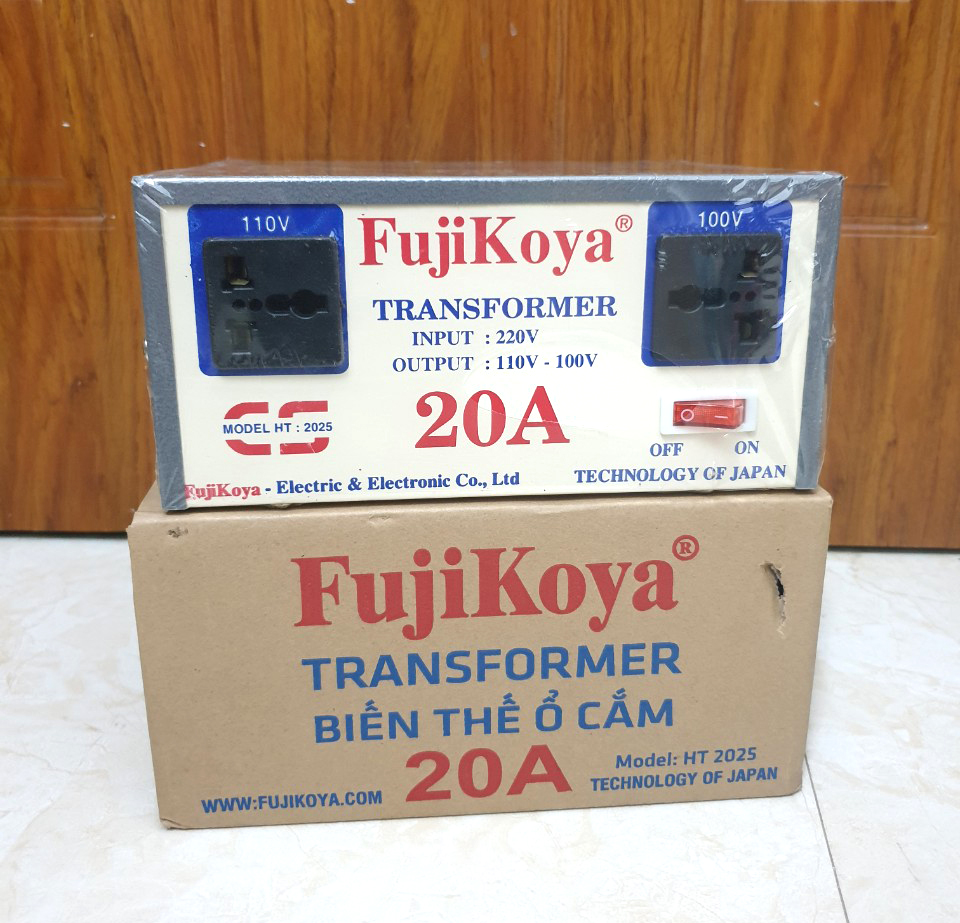 Biến Áp Chính Hãng FujiKoya Chuyển Điện 220V Ra 110V-100V (Công Suất 20A)