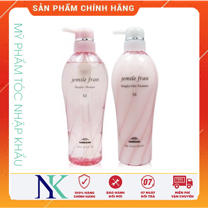 [Hcm]Dầu Gội Xã Milbon Jemile Fran (M) Dành Cho Tóc Sợi Trung Bình 500Ml