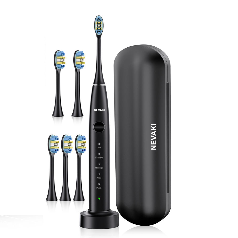 Bàn chải điện Fairywill D7+ - Đen, Hồng, Trắng | 80g | IPX7 | 4 Đầu Bàn Chải Thay Thế