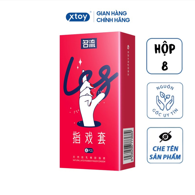 Bao cao su ngón tay LES LEG hương hoa quả nhiều gel bôi trơn hộp 8 bcs