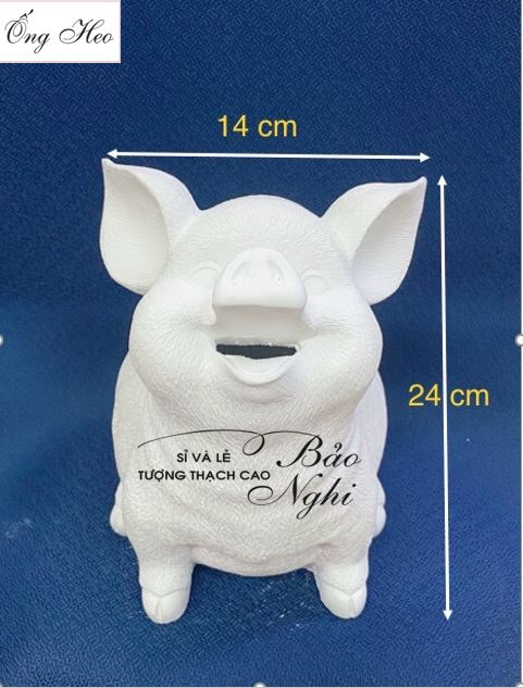 Tượng thạch cao tô màu ống heo sz đại .