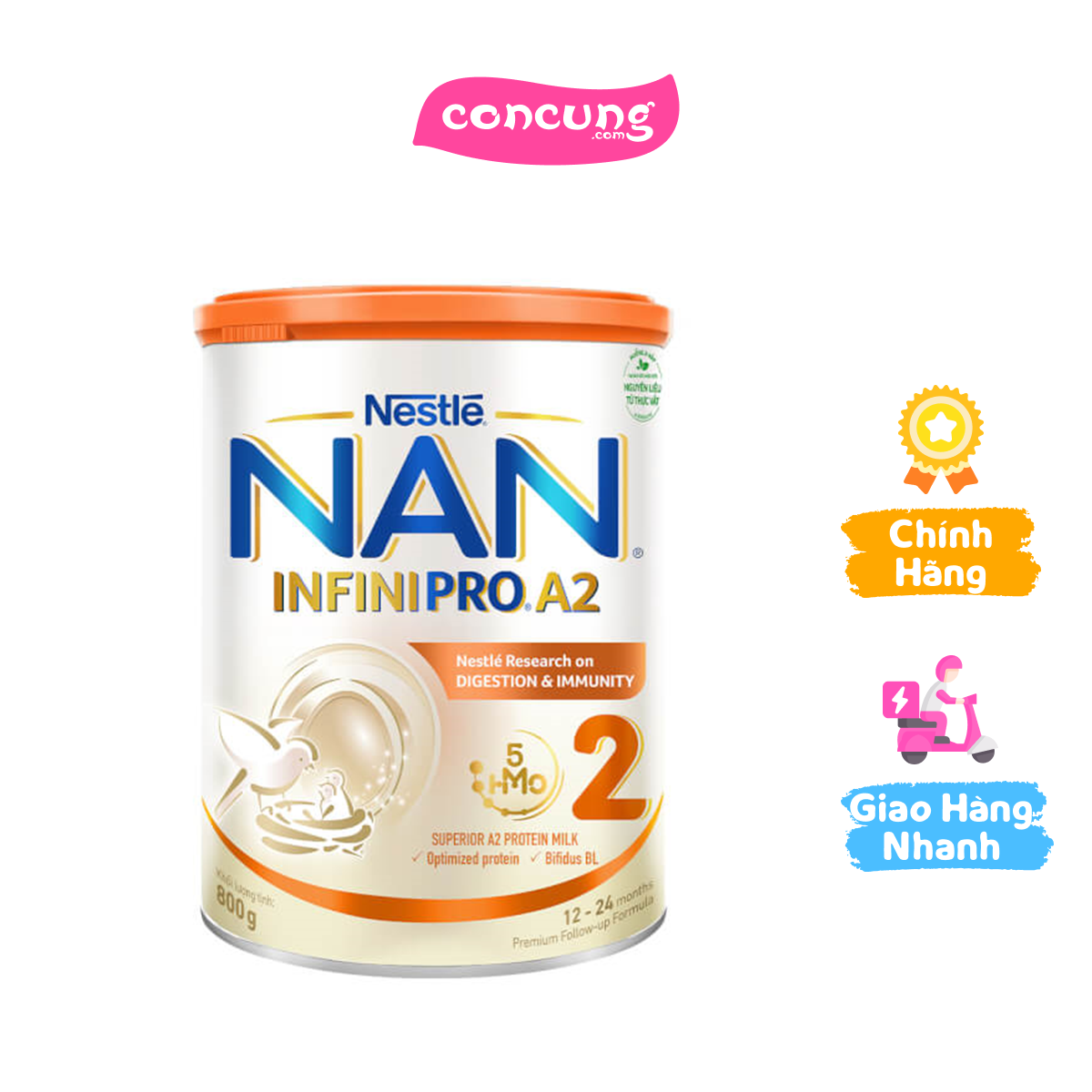 Sữa Nan A2 InfiniPro 800g số 2 (1-2 tuổi)