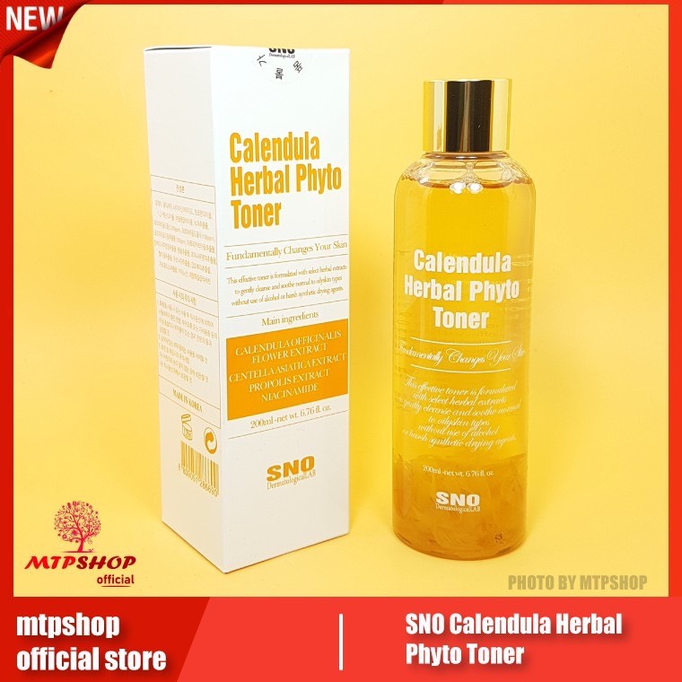 Nước Hoa Cúc Chứa Cánh Hoa Tươi SNO Calendula Herbal Phyto Toner