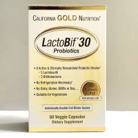 Men vi sinh nhiệt độ thường 30 tỷ lợi khuẩn 60 viên Lactobif California Gold Nutrition: Giúp hệ tiêu hoá khoẻ mạnh
