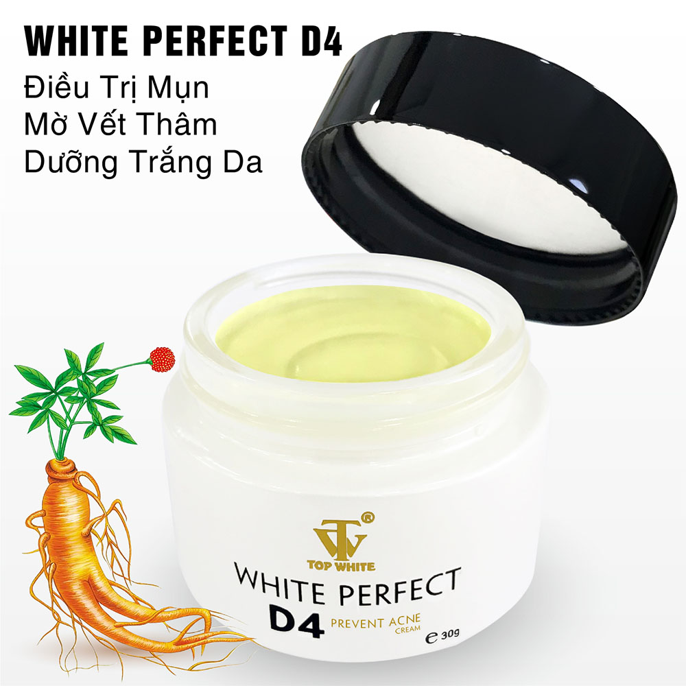 Kem Ngừa Mụn Mờ Thâm Top White D4