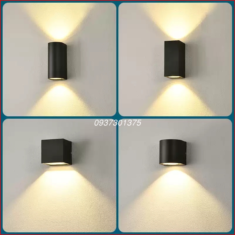 Đèn Tường Led Trang Trí Trong Nhà và Ngoài Trới Loại Hắt Sáng 2 Đầu Và 1 ĐầuChất Liệu Nhôm hợp Kim - Hàng Chống Nước IP66 - Bảo Hành 2 Năm