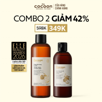 COMBO 1 Bigsize - Nước tẩy trang bí đao Cocoon tẩy sạch makeup & giảm dầu 500ml + 1 Bigsize Gel bí đao rửa mặt Cocoon 310ml