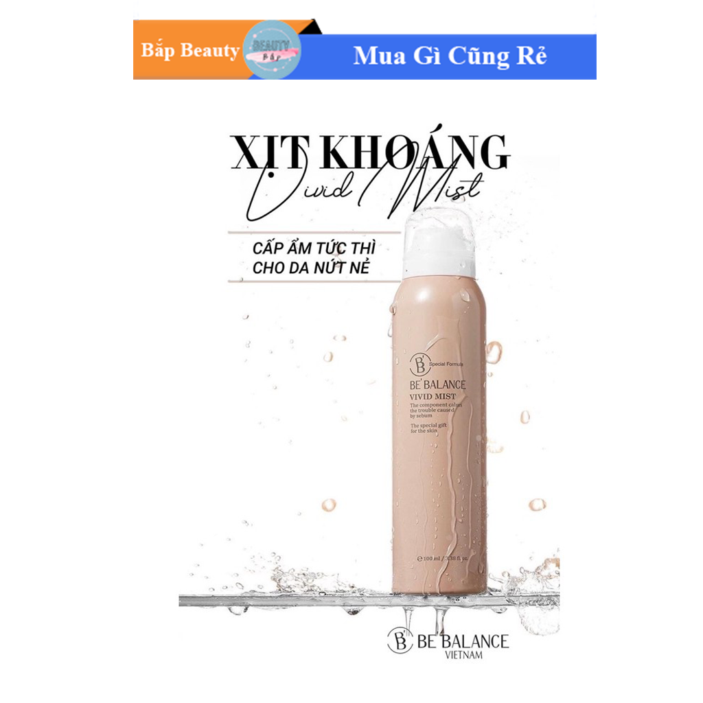 [Hcm]Xịt Khoáng Vivid Mist (Phun Sương Nano) 100Ml – Be’ Balance