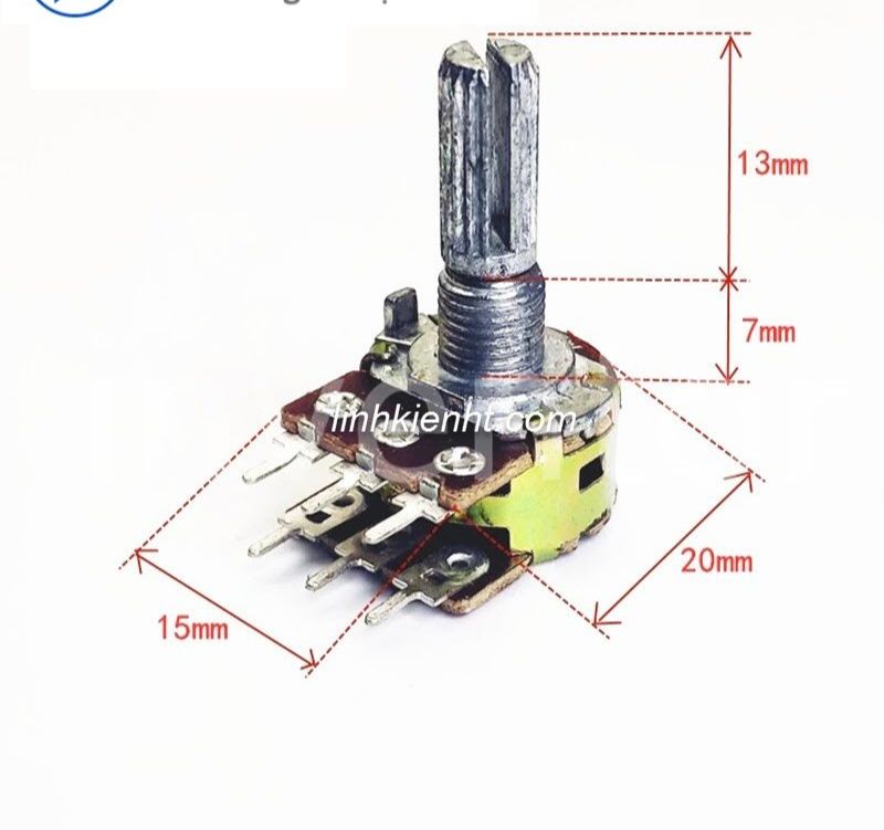 5 CÁI Chiết áp âm thanh đơn và đôi 50K chiều dài cần 20mm chiết áp 50k 20mm