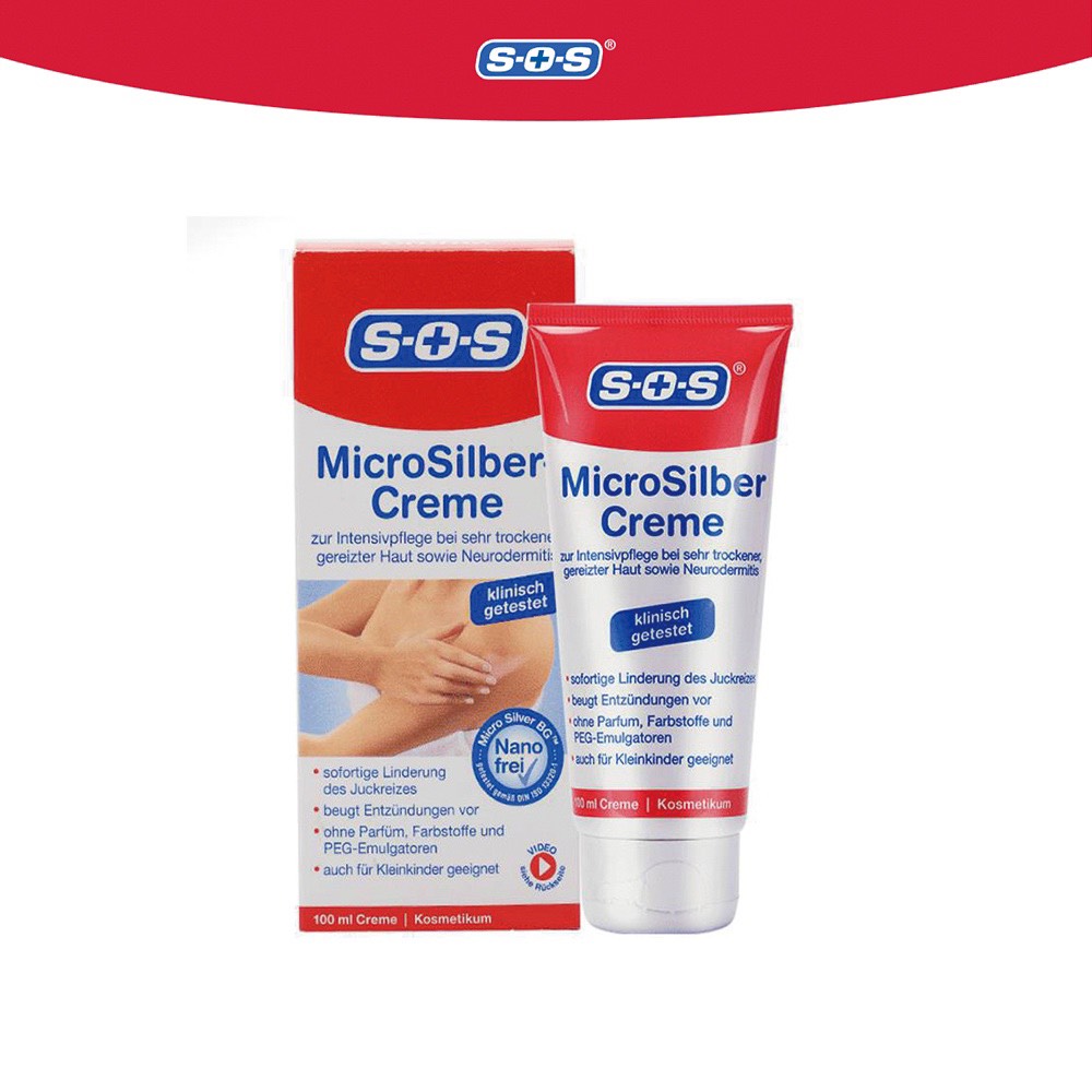 Kem Bôi Ngừa Bít Tắc Lỗ Chân Lông Sos Microsilver 100Ml - Bill Mua Tại Đức