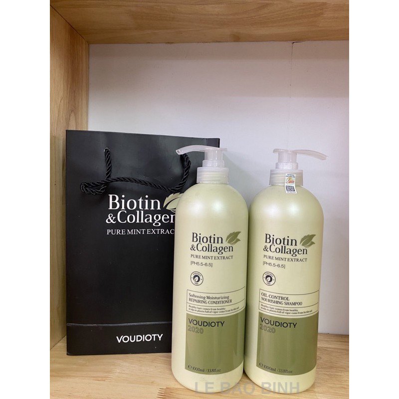SIÊU SALE ] Cặp dầu gội xả Biotin collagen (Dung tích mỗi chai 1000 ml) | Hàng Chính Hãng