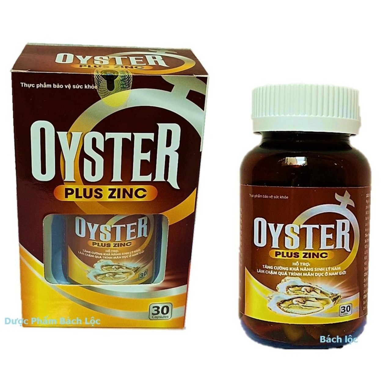 Hàu Biển Oyster Plus Zinc - tăng cường sinh lý phái mạnh- Lọ 30 viên - Hàu Biển Oyster Plus Zinc