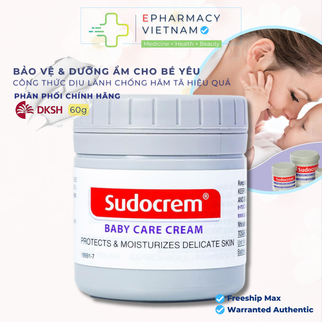 Kem Chống Hăm Cho Bé Sudocrem Baby Care Cream Dùng Hàng Ngày Cho Bé Từ 0 Tháng Tuổi 60g