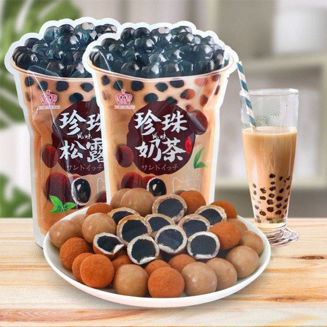 Kẹo trà sữa trân châu đường đen Đài Loan gói 120g siêu ngon siêu hot