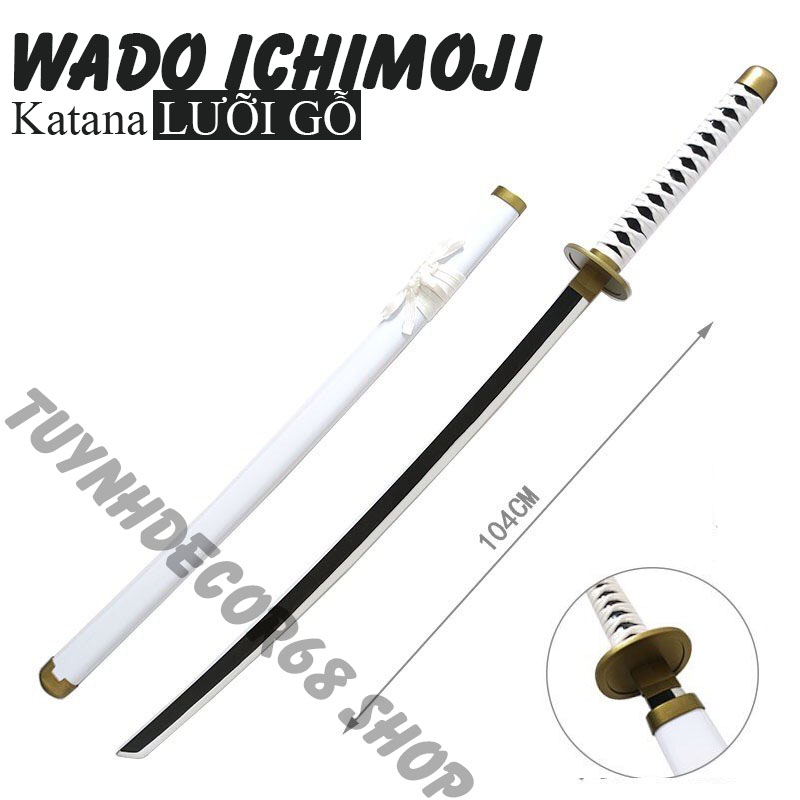 Tặng kệ + Freeship Kiếm Katana One Piece Zoro Song Kiếm Oden Luffy Law cao cấp dài 104cm (KHÔNG ĐƯỢC