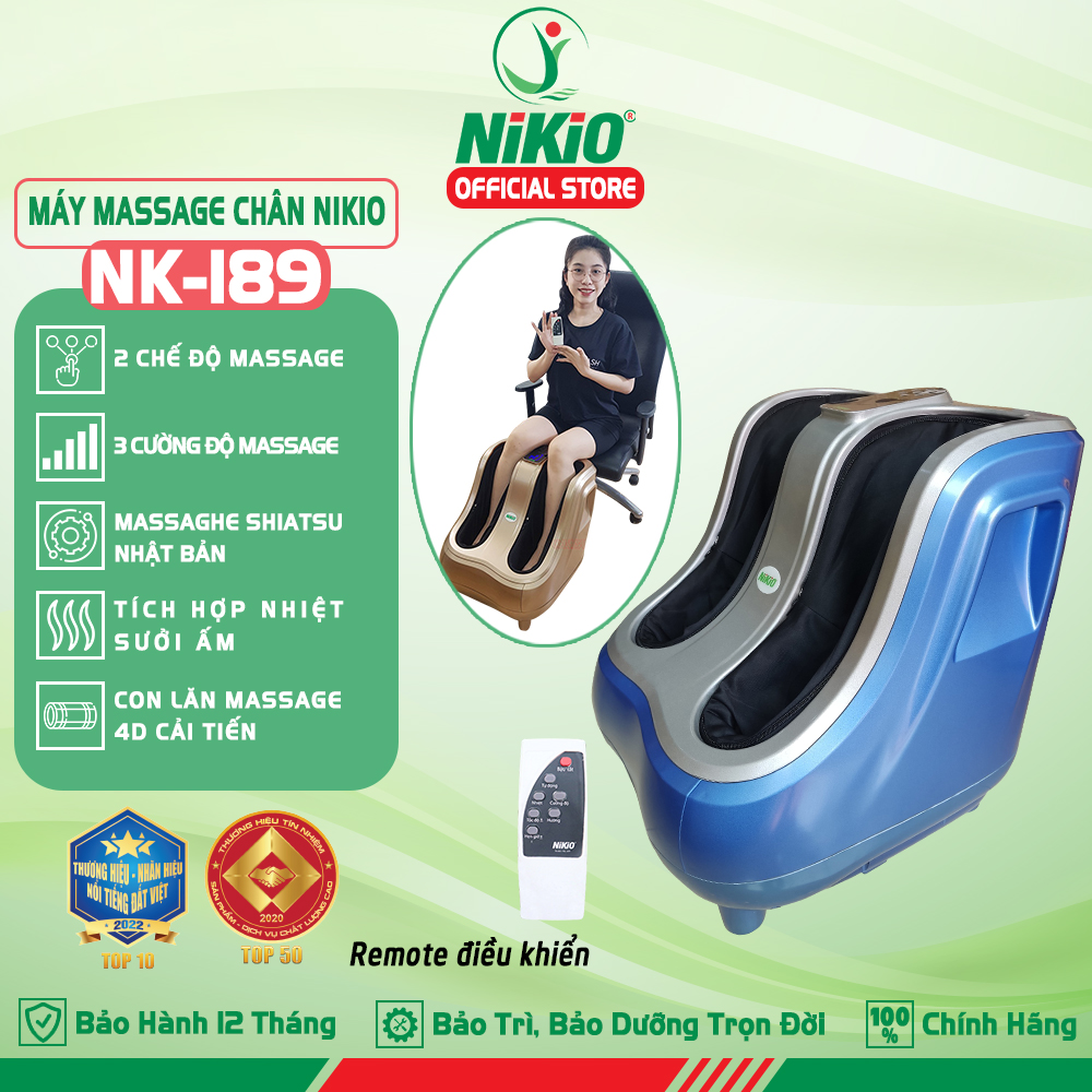 Máy massage chân 4D Nikio NK-189 - Công nghệ Nhật Bản, nhiều màu sắc lựa chọn