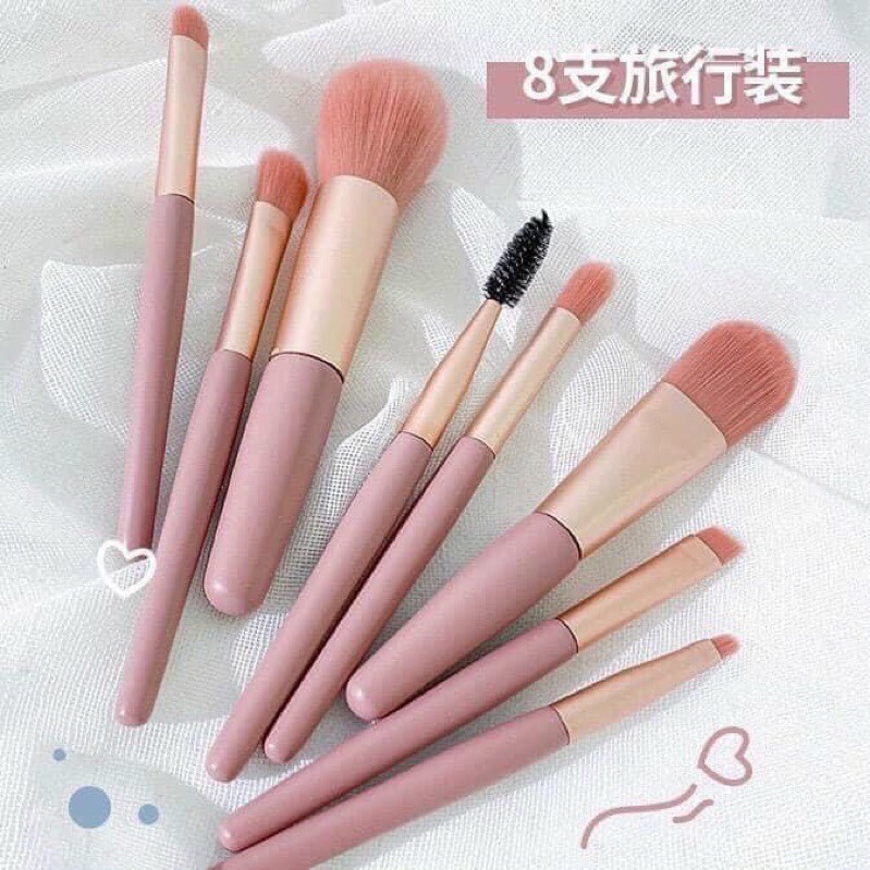 Set cọ trang điểm 8 chi tiết màu siêu xinh