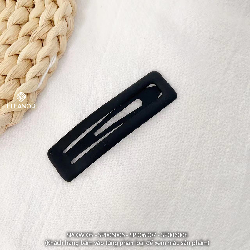 Kẹp tóc nữ Eleanor Accessories kẹp tóc mái nhiều màu basic phụ kiện tóc 6005