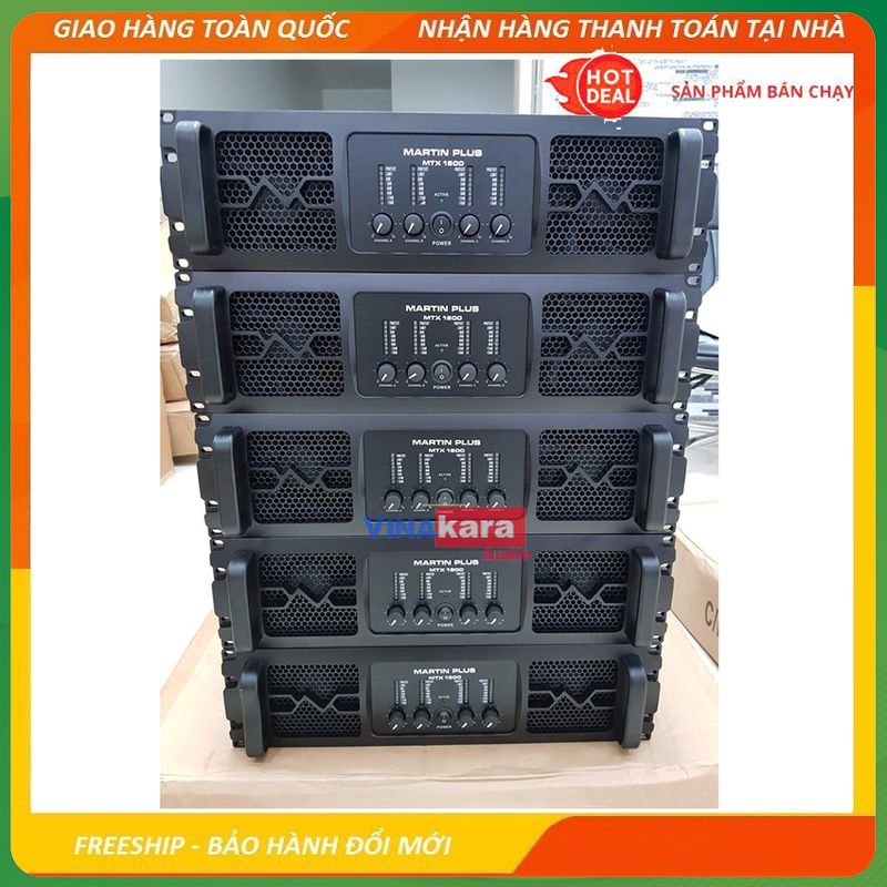 CỤC ĐẨY CÔNG SUẤT NGUỒN XUYẾN MARTIN PLUS MTX 1800 - Công suất mạnh mẽÂm thanh tuyệt hảo + Tặng kèm