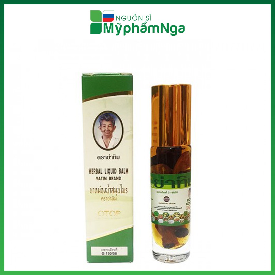 [Hcm]Dầu Lăn Nhân Sâm Thái Lan 22 Vị Hiệu Ông Già Herbal Liquid Balm Yatim Brand