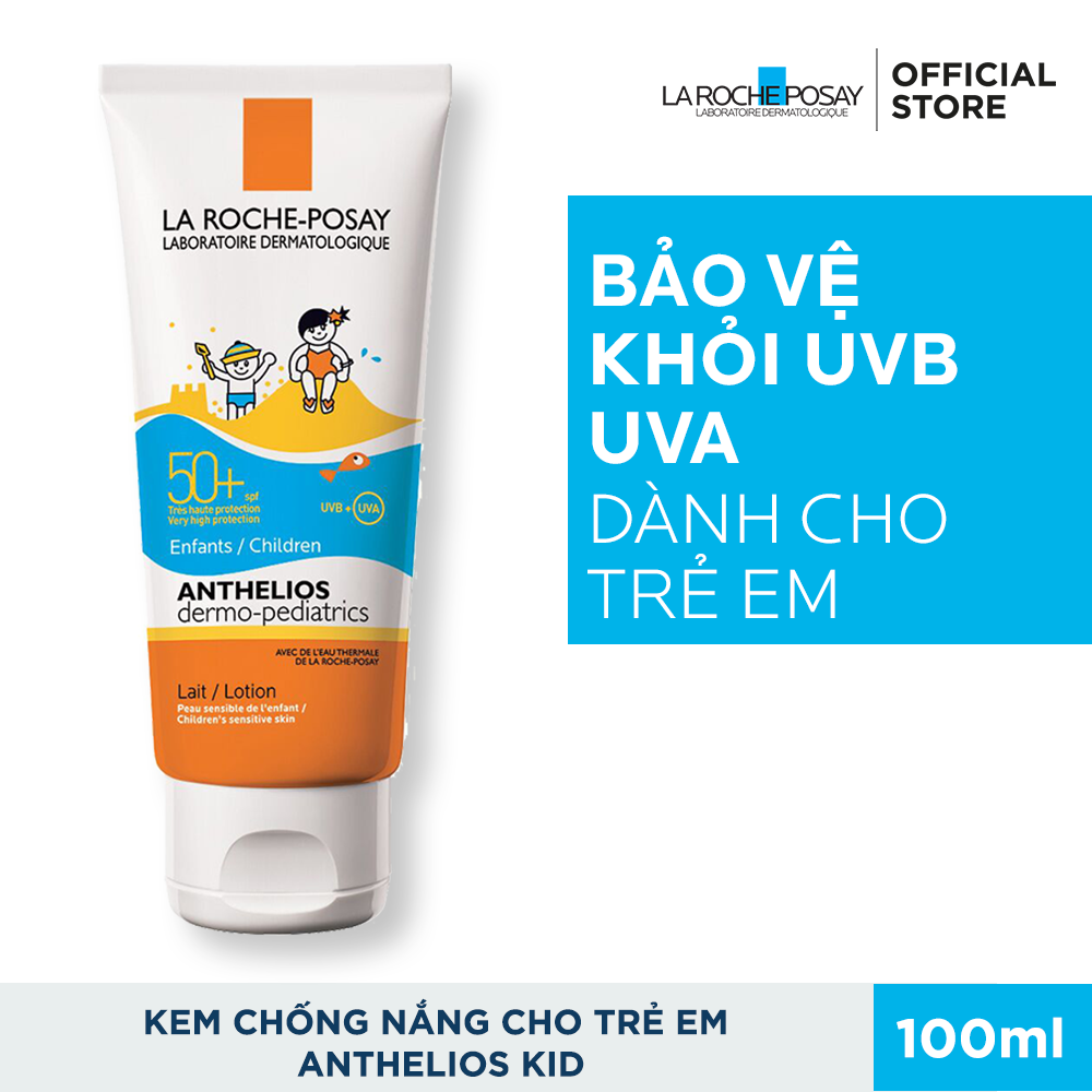 [Hcm]La Roche Posay - Kem Chống Nắng Dạng Sữa Cho Trẻ Em La Roche Posay Anthelios Dermo Kid Spf 50+ Uvb & Uva 100Ml