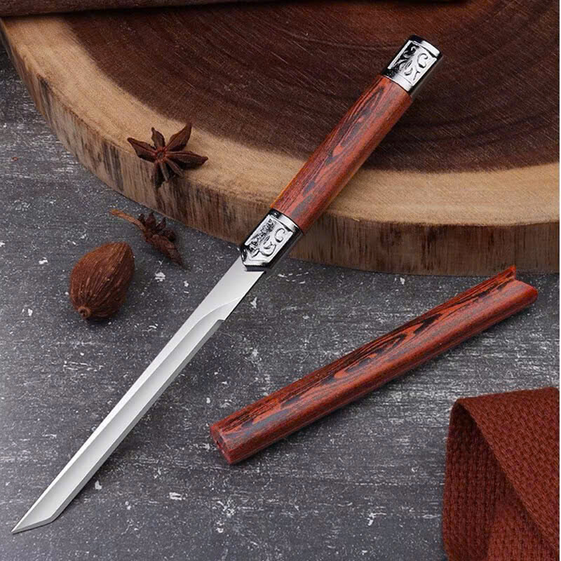 Dao Gọt Trái Cây Tanto Nhật Bản Lưỡi Thép Không Gỉ Sắc Nét 22cm Không Rỉ