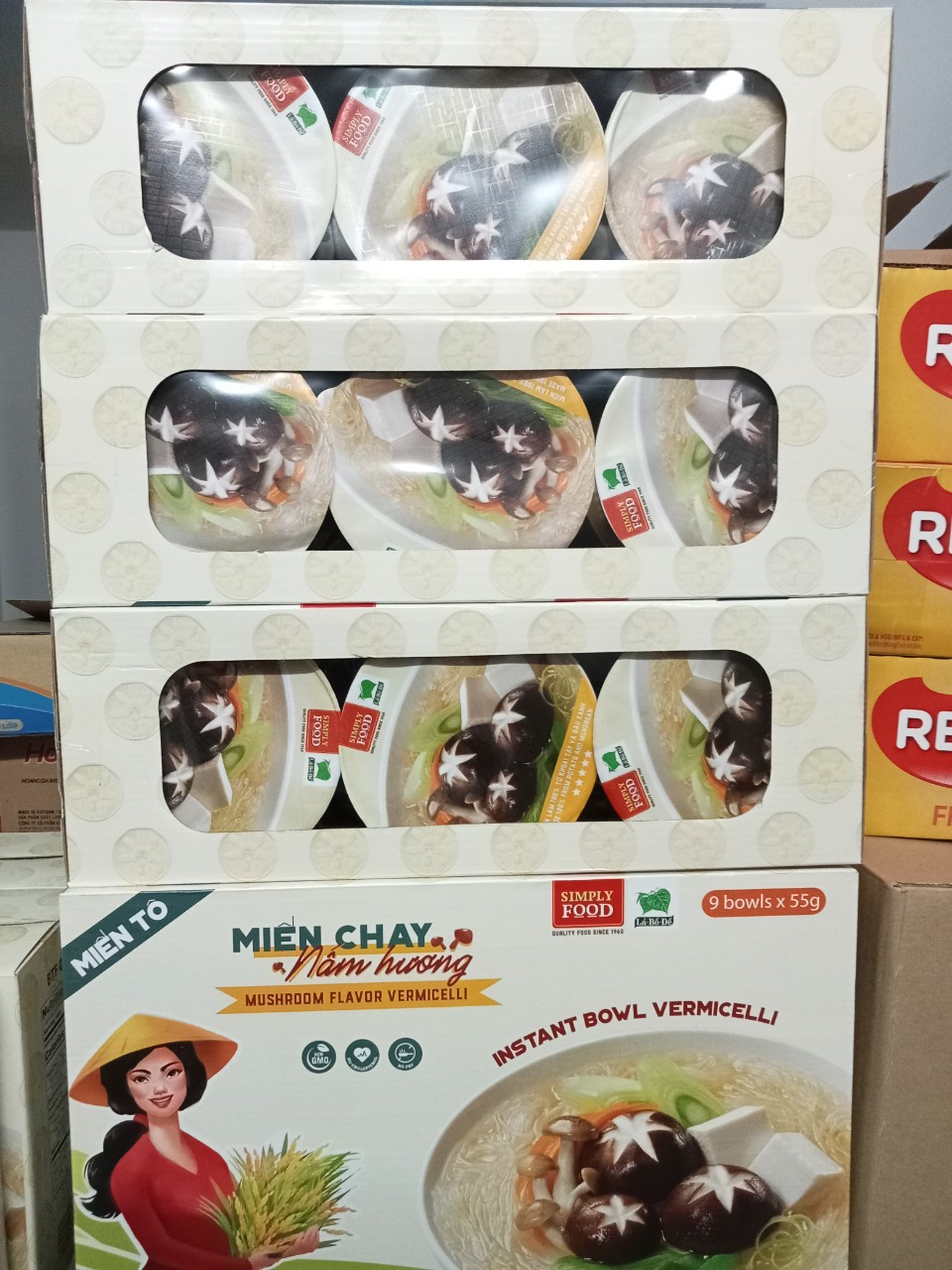 Miến Chay Nấm Hương 9 Tô Ăn Liền Simply Food