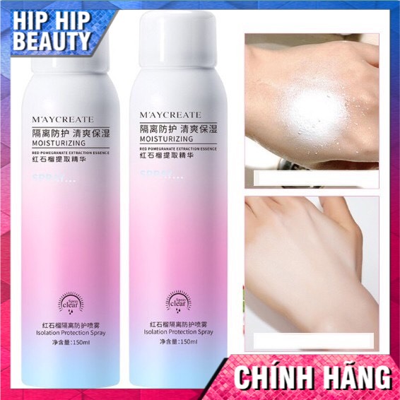 Xịt Chống Nắng Trắng Da Bật Tông 💖Freeship💖 Kem Chống Nắng Chính Hãng Maycreate [ Hiphipbeauty ]